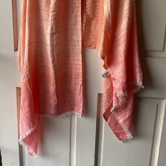 Calvin Klein Salmon Pink Shawl Scarf Size 70”LX27”W - Picture 2 of 5